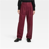 Women's High-Rise Pleat Front Straight Chino