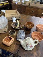 MISC. POTTERY PIECES X 2 (WARE & SMALL CHIP)
