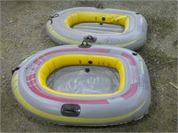 two inflatable rafts
