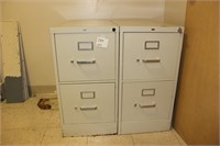 2- HON 2 drawer file cabinets