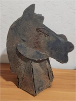 Metal Horse Head Sculpture