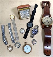 watches & clock- most have damage or parts missing