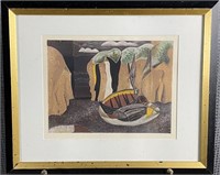 Georges Braque Lithograph ''les Falaises''