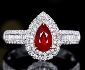 1.4ct pigeon blood ruby ring in 18k gold