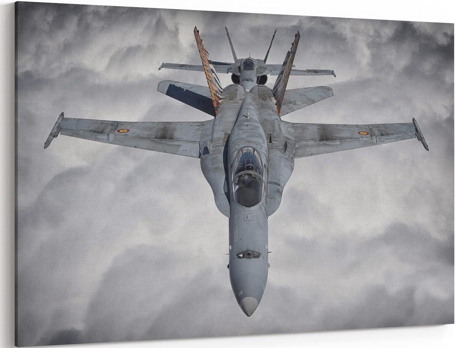 F-18 Jet Canvas Art - 24 x 36 Inches