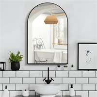 SE4025 Arched Wall Mounted Mirror Black 20x30