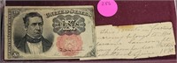 1874 U.S. 10-CENT FRACTIONAL CURRENCY NOTE