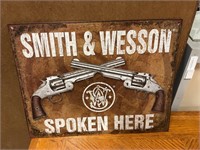 12.5” x 16” smith/ Wesson metal sign
