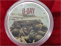 Colorized D Day Commemorative Coin