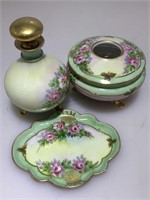 Antique Hand Painted Vanity Porcelain Items -