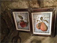 Apple and Pear Framed Prints