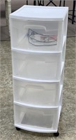 4 Drawer Plastic Storage Cabinet