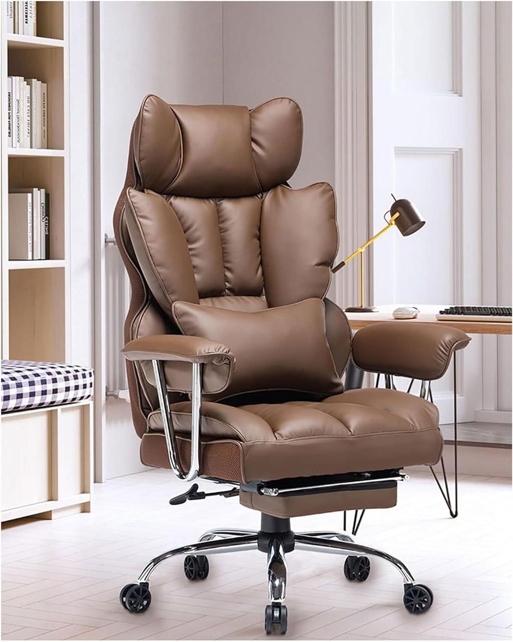 Efomao Desk Office Chair 400LBS  Brown