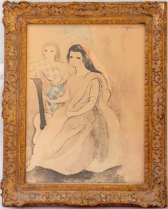 Marie Laurencin "Dancer with Pierrot" Lithograph