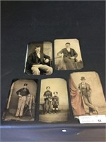 5 circa 1870's Tintype 2 w color see photos