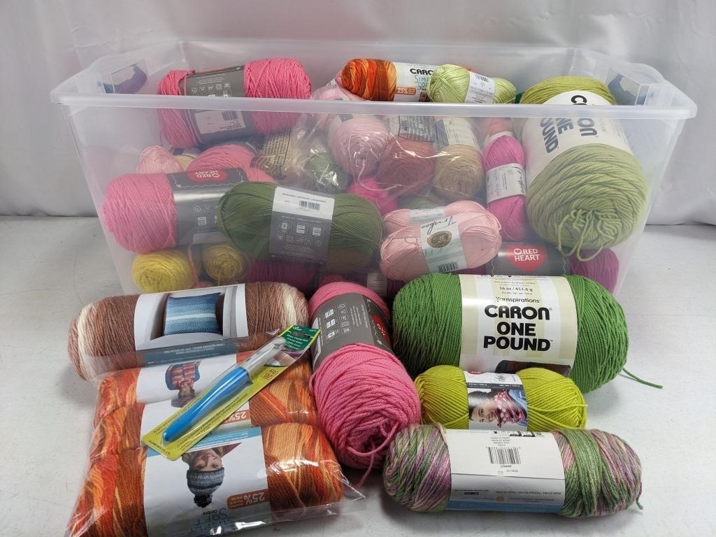 Assorted Yarn and Crochet Hook Set