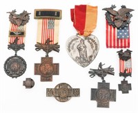 SPAN-AM WAR - WWI US ARMY VETERAN MEDALS