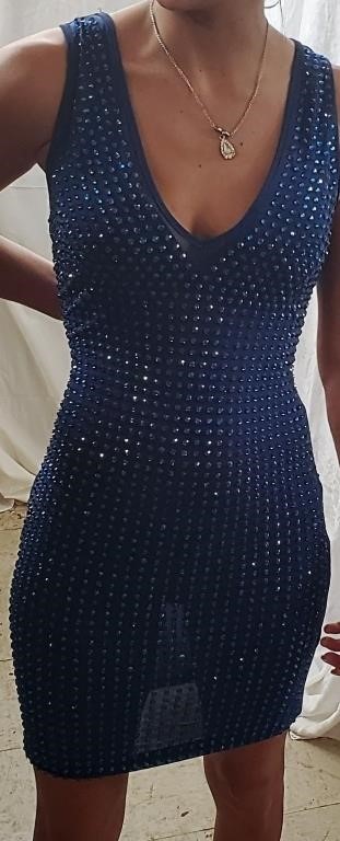 Blue Sequin Dress