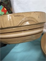 1 of 3 Matching Yellow Ware Ship Ware Crock Bowls