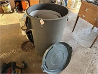 Trash Can with Contents