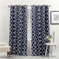 Set of 2 Ironwork Sateen Woven Room Darkening Wind