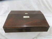 ANTIQUE LAP DESK WITH MOTHER OF PEARL INLAY