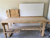 Custom Made Workbench w/Pegboard