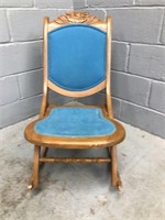 FOLDING UPHOLSTERED ROCKING CHAIR