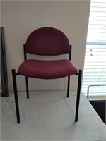 Burgundy Fabric Stack Chair