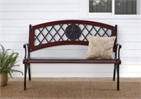 STYLE SELECTIONS WOOD/IRON GARDEN BENCH $198