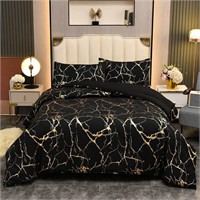 READ Gold Metallic Marble Comforter Set