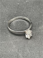 Vintage Silver Tone Diamond Shaped Ring