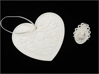 Margaret Furlong Porcelain 2000 Ornament & Pin