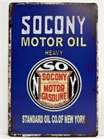 Reproduction Socony Motor Oil Metal Sign