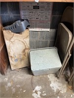 Metal Chair, Small Cooler and More