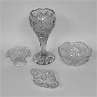 Lot of Early Pressed Glass (4)