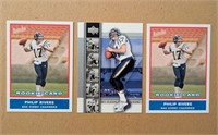 3 Philip Rivers Rookies 2004 Bazooka & Upper Deck