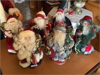 6 standing Christmas Santa’s12"-14”