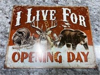 Opening Day Metal Sign