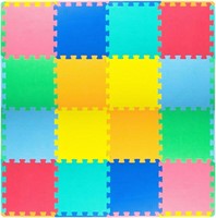 Kids Foam Puzzle Floor Play Mat with Solid Colors