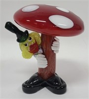 MCM Murano Mushroom Clown Blown Art Glass
