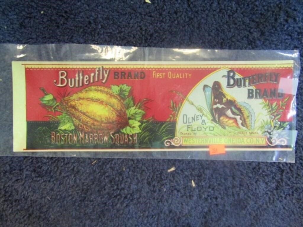 BUTTERFLY BRAND CAN LABEL