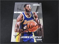 2014-15 PRIZM JAMES WORTHY AUTOGRAPH COA