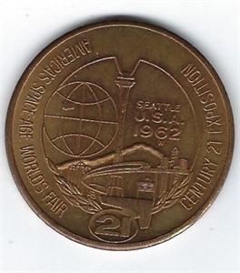 Seattle American Space Age Worlds Fair Medal.CB9Y1