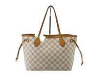 Louis Vuitton Damier Azur Neverfull PM Handbag