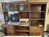 Media cabinet and bookcase (2 pieces)