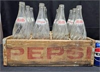 Vntg Vancouver Longview Pepsi Wood Case w Bottles