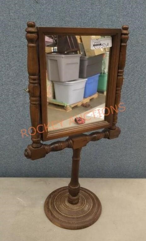 24" high, Antique vanity top mirror