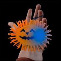 10 LED Halloween Puffer with Clip- Orange