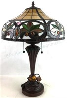 Tiffany Style Leaded Stain Glass Table Lamp